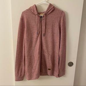 Pink ROXY zip-up sweatshirt